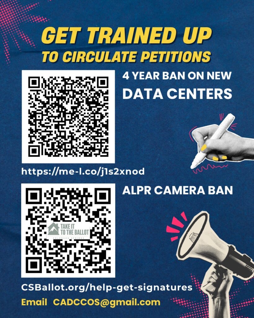 Get trained to circulate petitions!