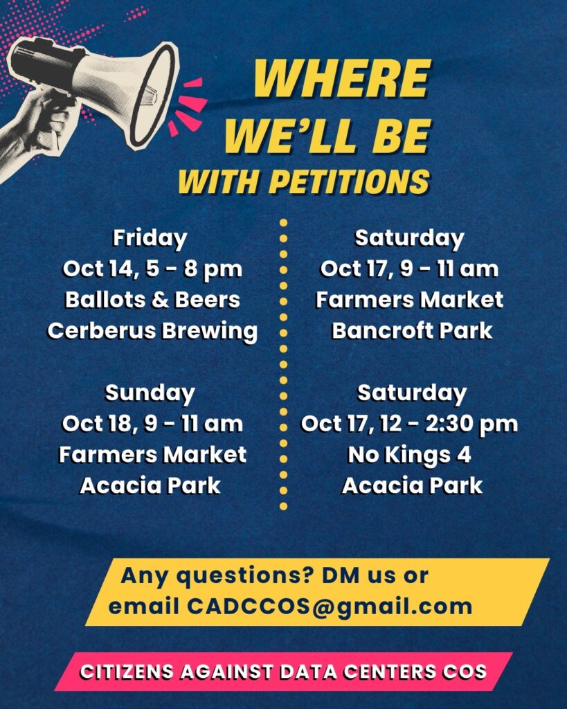 Here’s where you can find us to sign the petitions