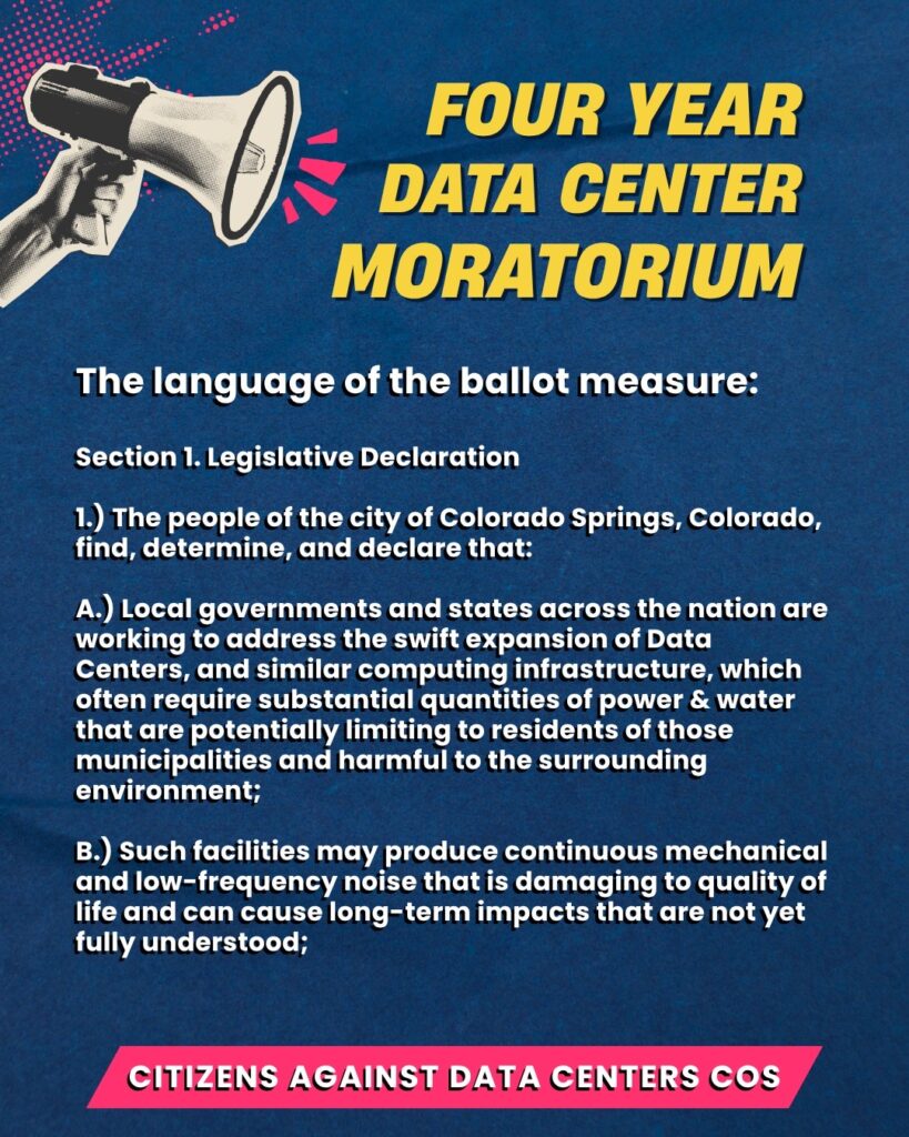 The Language for a Four Years Ban on Data Centers 2